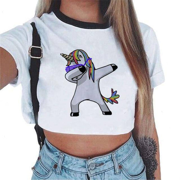 Crop Top Licorne Dab 